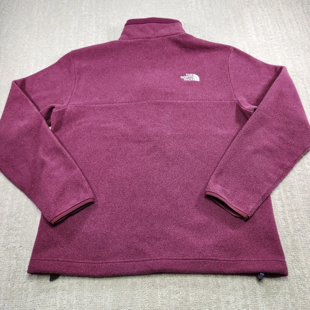 North Face Sweatshirt Men Medium Glacier Heavy Fleece 1/4 Zip Pullover‎ Red